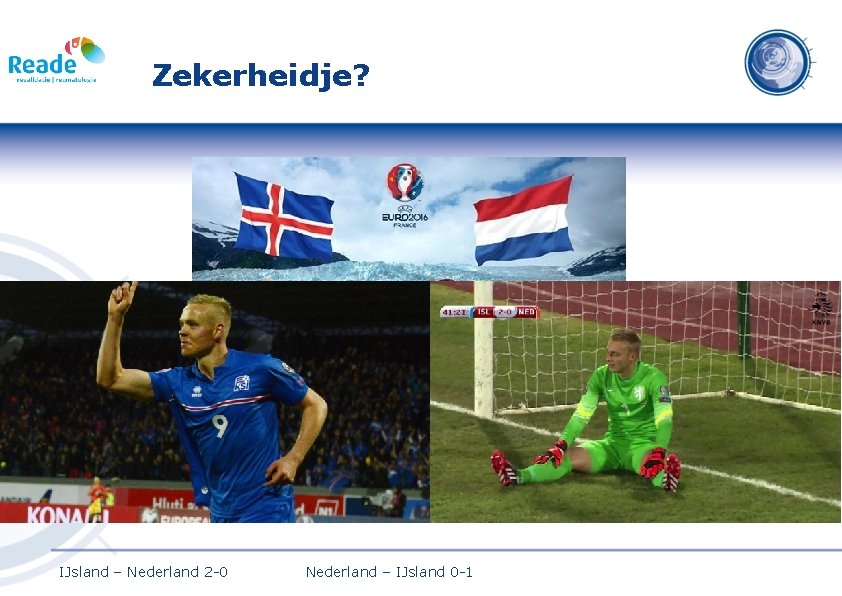 Zekerheidje? IJsland – Nederland 2 -0 Nederland – IJsland 0 -1 