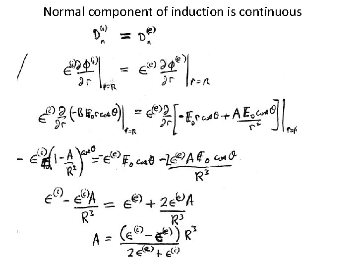 Normal component of induction is continuous 