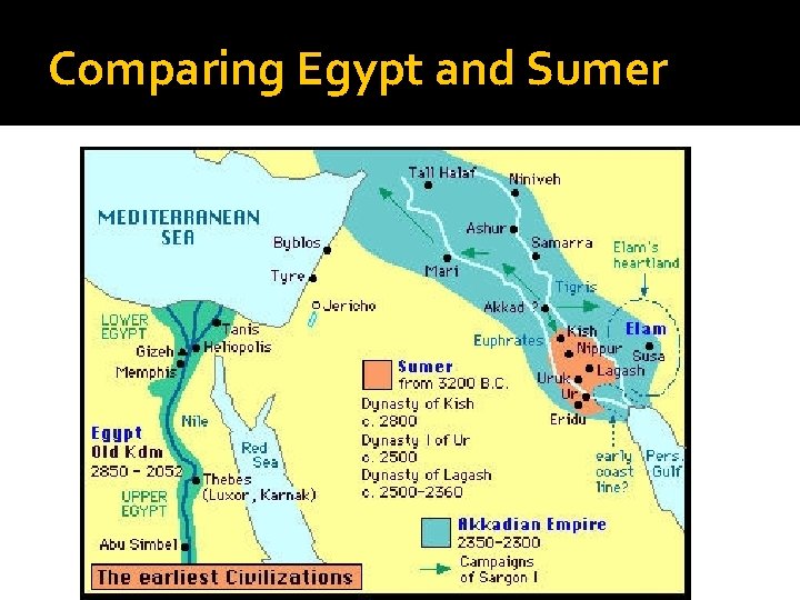 Comparing Egypt and Sumer 
