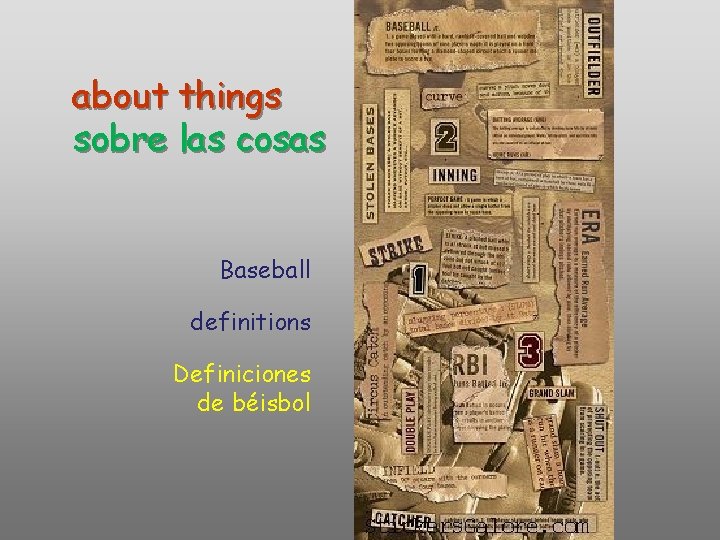 about things sobre las cosas Baseball definitions Definiciones de béisbol about things sobre las cosas Baseball definitions Definiciones de béisbol