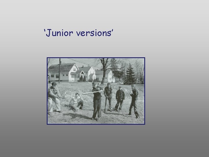 ‘Junior versions’ ‘Junior versions’