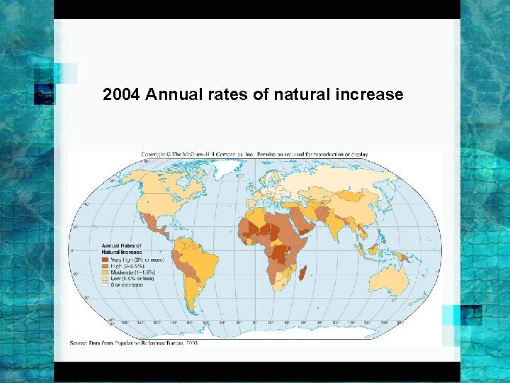 2004 Annual rates of natural increase 