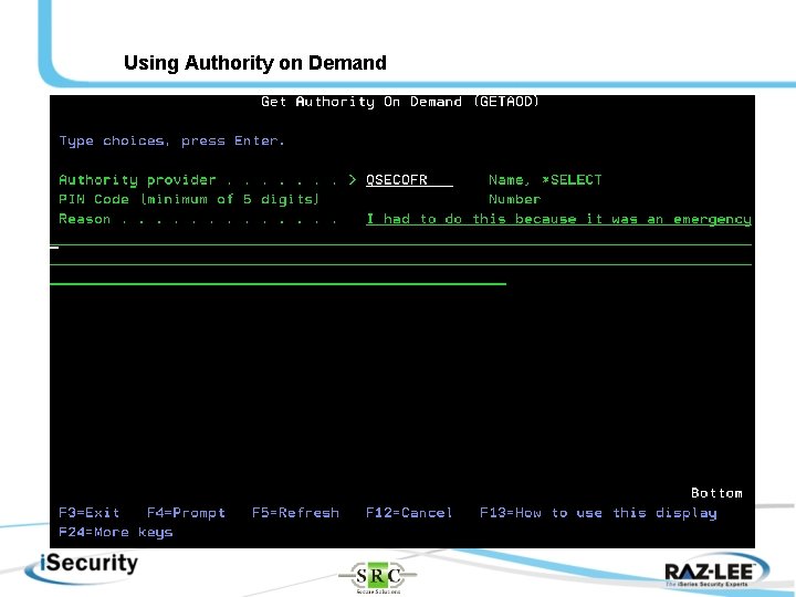 Using Authority on Demand 