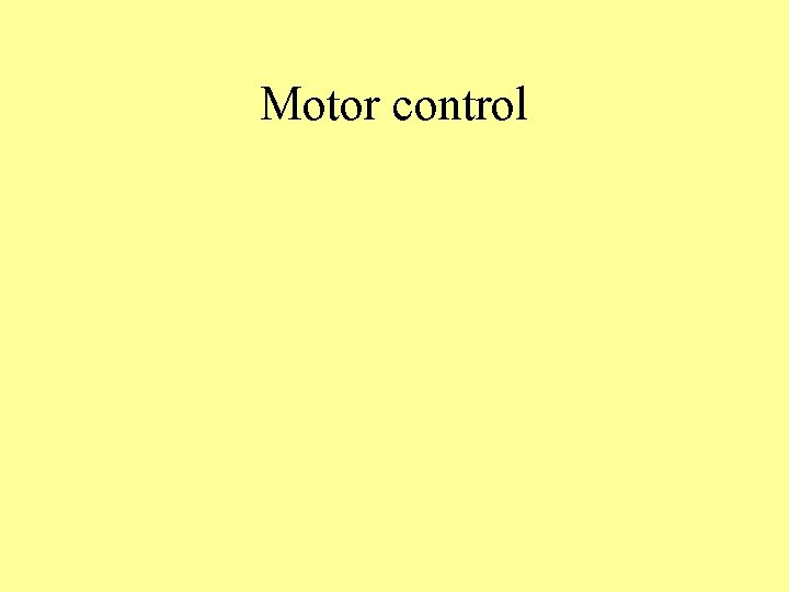Motor control 