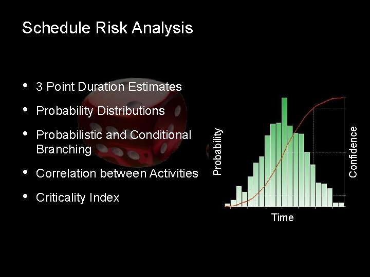 Schedule Risk Analysis • • • 3 Point Duration Estimates • • Correlation between