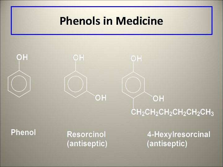 Phenols in Medicine 