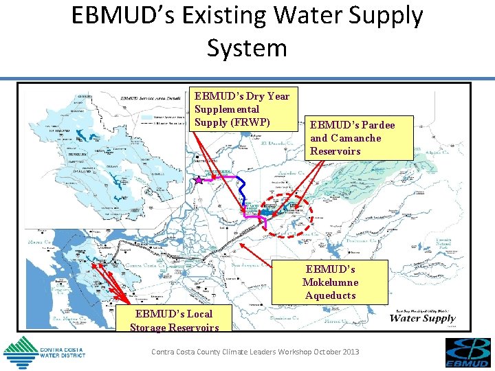 EBMUD’s Existing Water Supply System EBMUD’s Dry Year Supplemental Supply (FRWP) EBMUD’s Pardee and