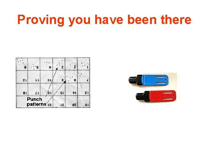 Proving you have been there Proving you have been there