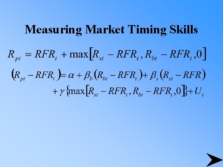 Measuring Market Timing Skills 