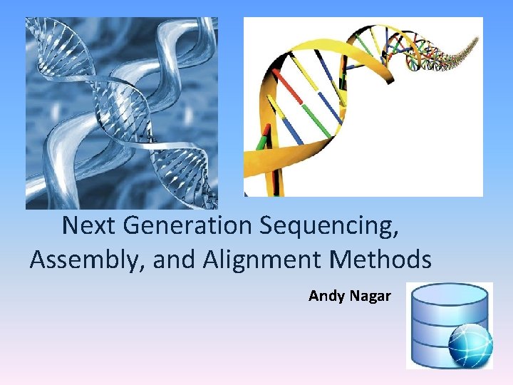 Next Generation Sequencing, Assembly, and Alignment Methods Andy Nagar 