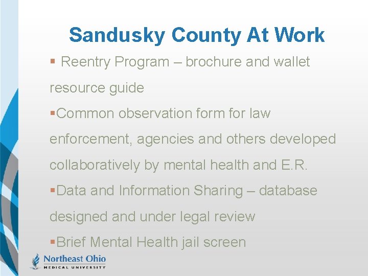 Sandusky County At Work § Reentry Program – brochure and wallet resource guide §Common