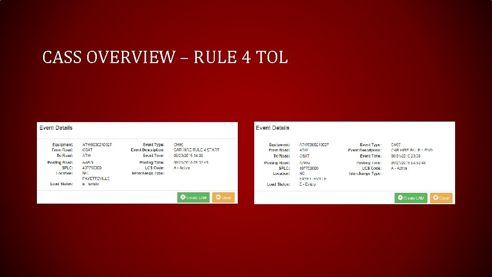 CASS OVERVIEW – RULE 4 TOL 