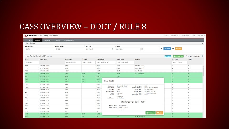 CASS OVERVIEW – DDCT / RULE 8 
