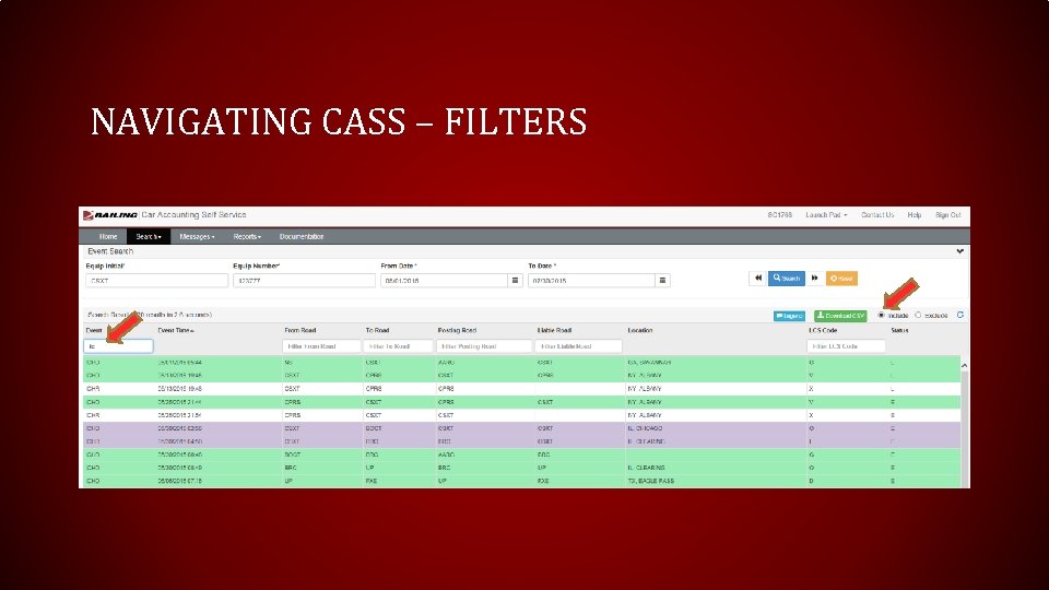 NAVIGATING CASS – FILTERS 