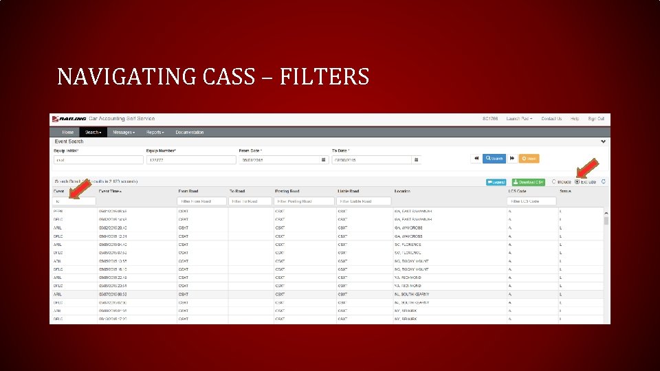 NAVIGATING CASS – FILTERS 