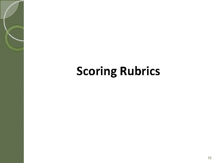 Scoring Rubrics 11 
