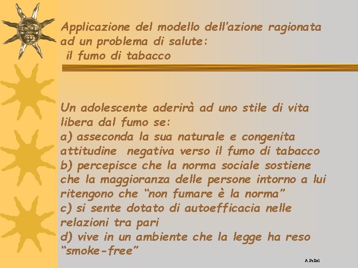 Applicazione del modello dell’azione ragionata ad un problema di salute: il fumo di tabacco