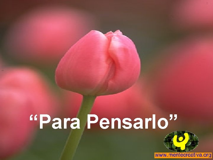 “Para Pensarlo” “Para Pensarlo”