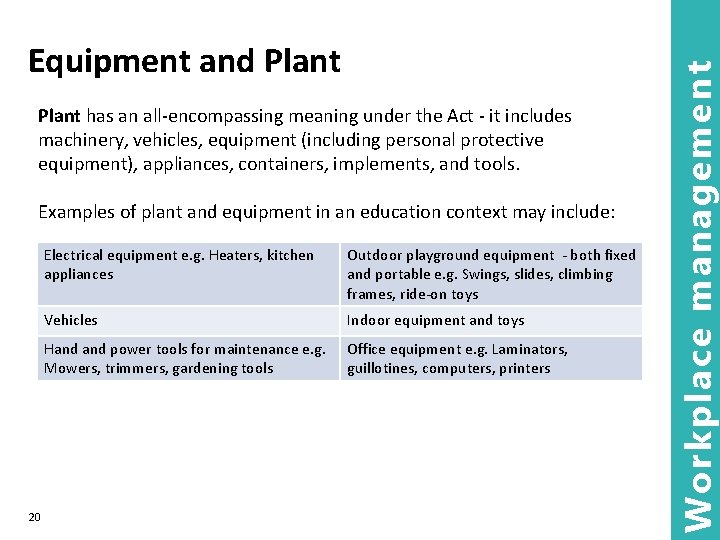 Plant has an all-encompassing meaning under the Act - it includes machinery, vehicles, equipment