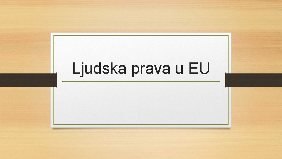 Ljudska prava u EU 