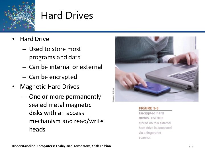 Hard Drives • Hard Drive – Used to store most programs and data –