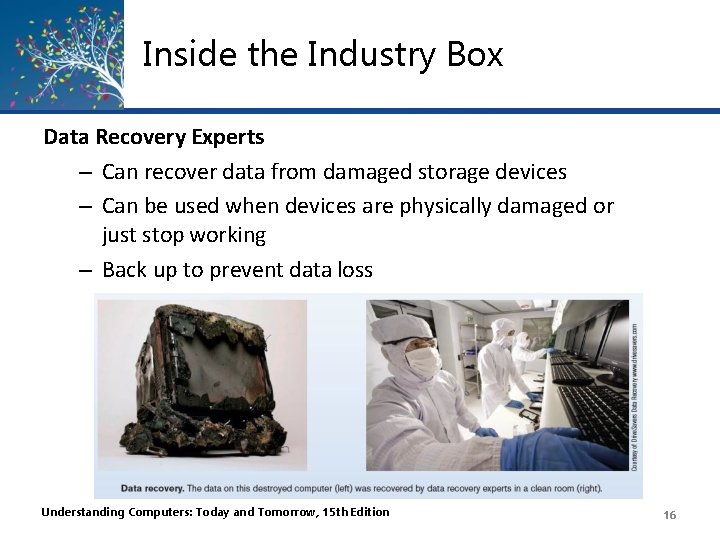 Inside the Industry Box Data Recovery Experts – Can recover data from damaged storage