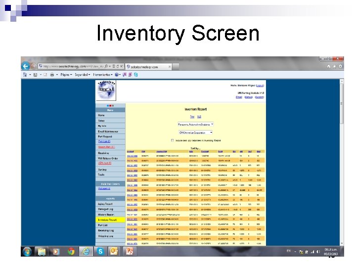 Inventory Screen 18 
