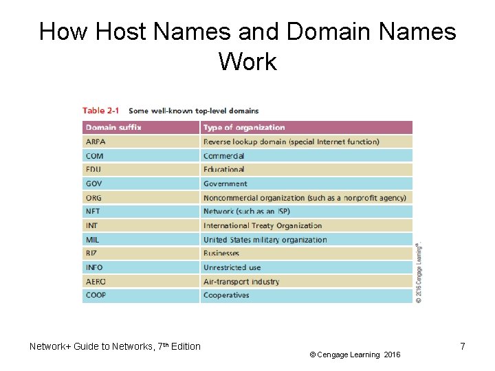 How Host Names and Domain Names Work Network+ Guide to Networks, 7 th Edition