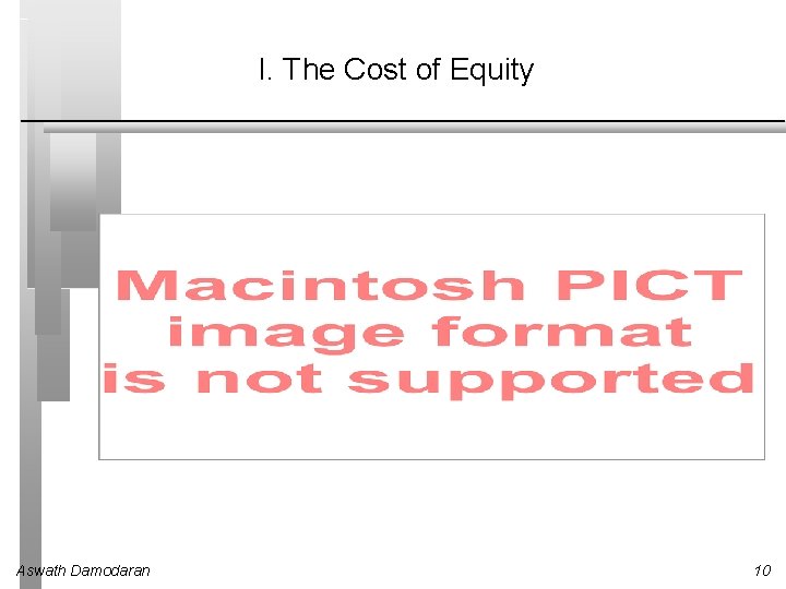 I. The Cost of Equity Aswath Damodaran 10 