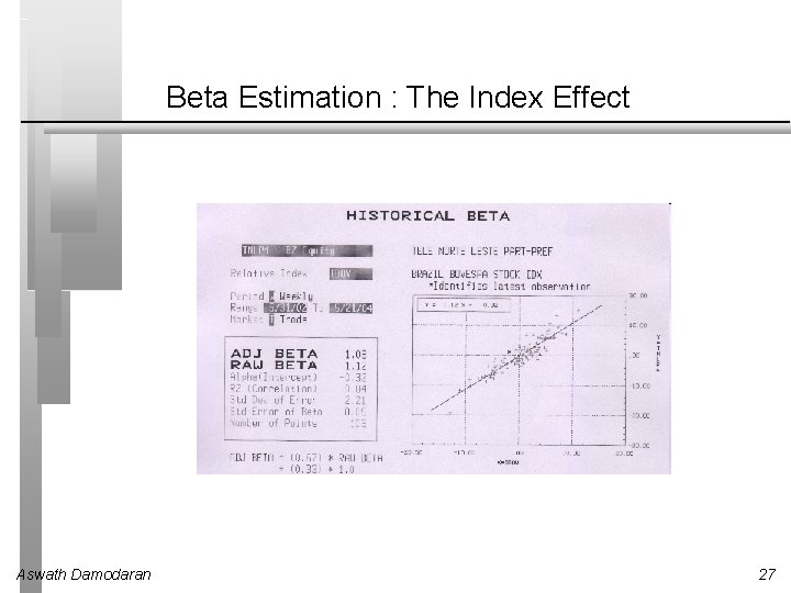 Beta Estimation : The Index Effect Aswath Damodaran 27 