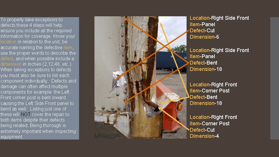 To properly take exceptions to defects these 4 steps will help ensure you include