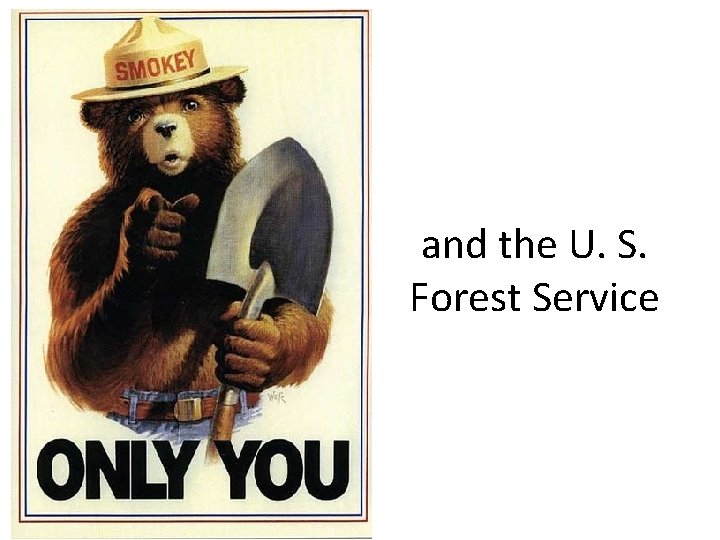 and the U. S. Forest Service 