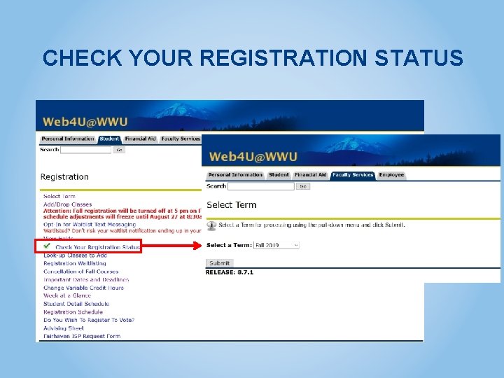 CHECK YOUR REGISTRATION STATUS 