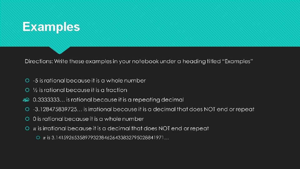 Examples Examples