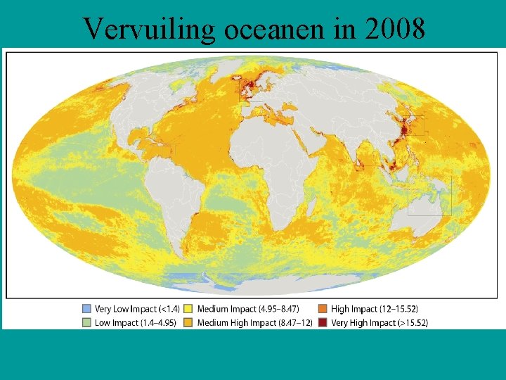 Vervuiling oceanen in 2008 