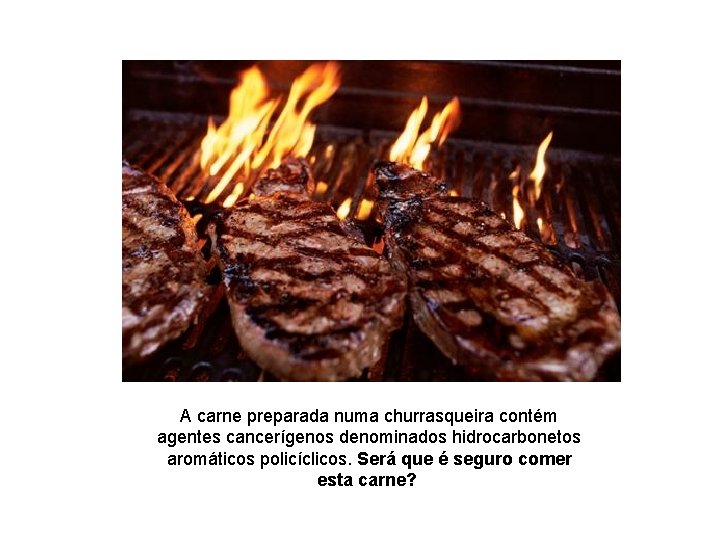 A carne preparada numa churrasqueira contém agentes cancerígenos denominados hidrocarbonetos aromáticos policíclicos. Será que