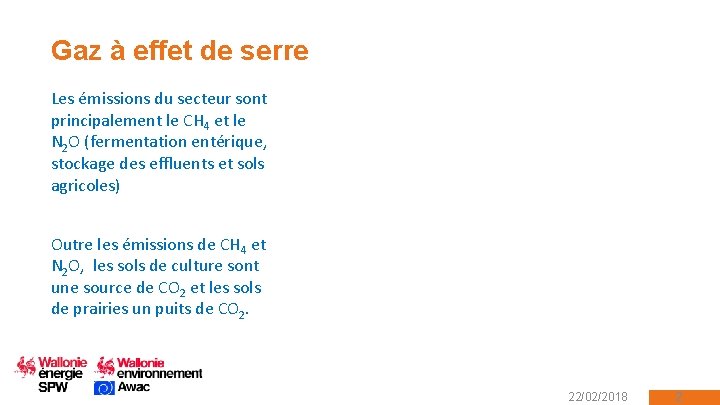Agriculture Introduction Gaz effet de serre Les missions