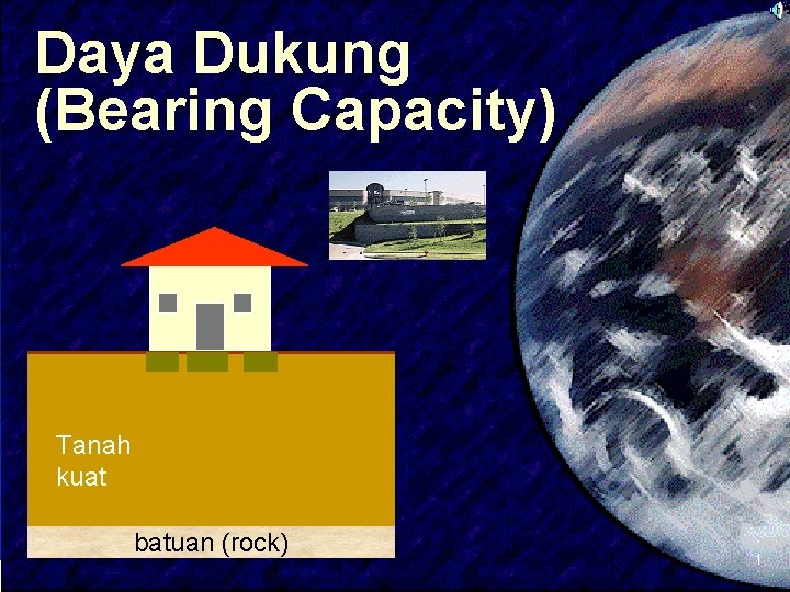 Daya Dukung (Bearing Capacity) Tanah kuat batuan (rock) SIVA 1 