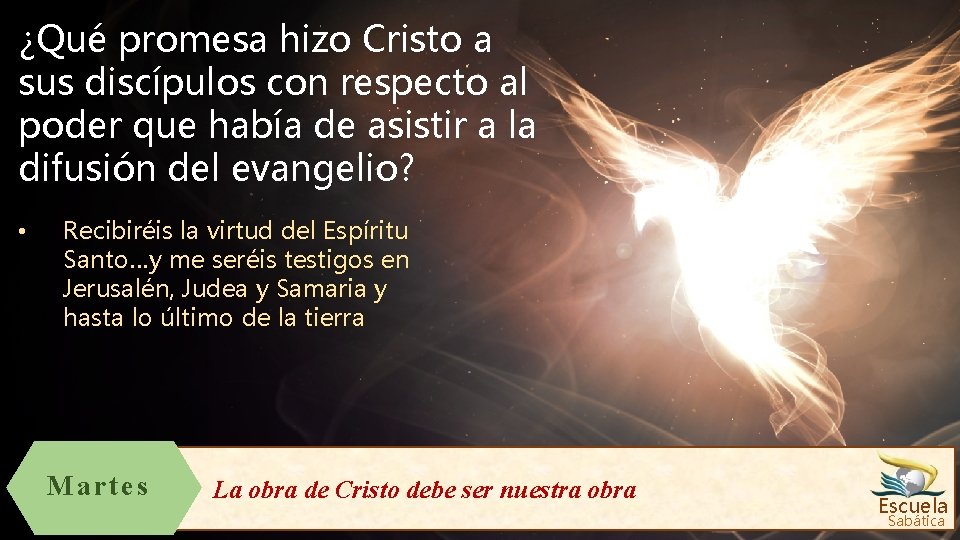 ¿Qué promesa hizo Cristo a sus discípulos con respecto al poder que había de