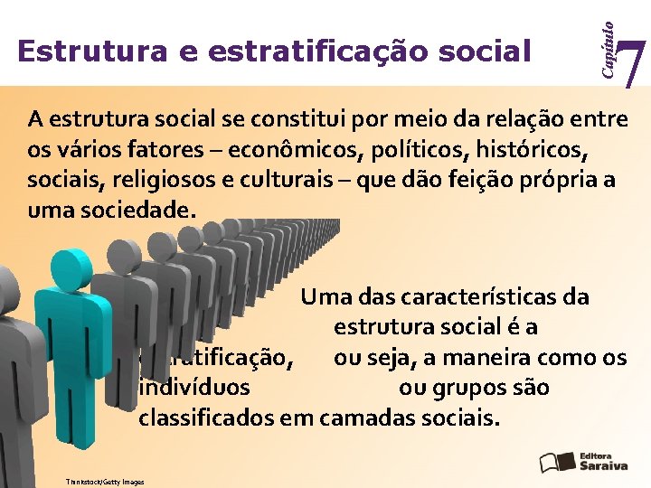 Capítulo Estrutura e estratificação social 7 A estrutura social se constitui por meio da