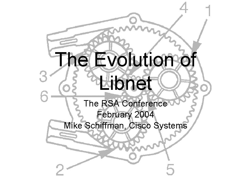 The Evolution of Libnet The RSA Conference February 2004 Mike Schiffman, Cisco Systems 