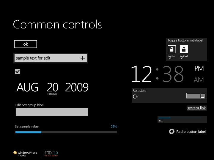Common controls 