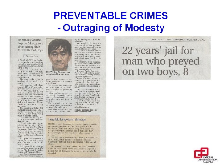 PREVENTABLE CRIMES - Outraging of Modesty 