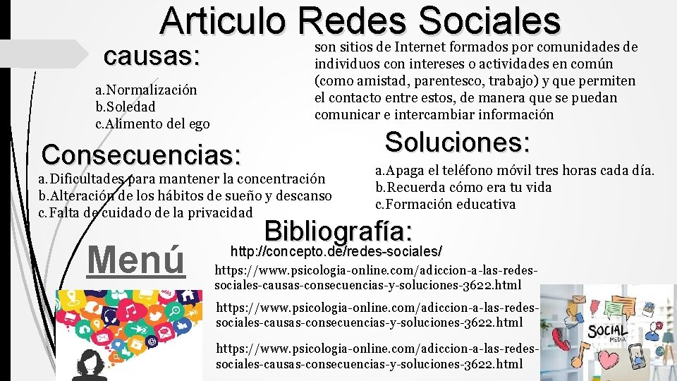 Articulo Redes Sociales son sitios de Internet formados por comunidades de individuos con intereses