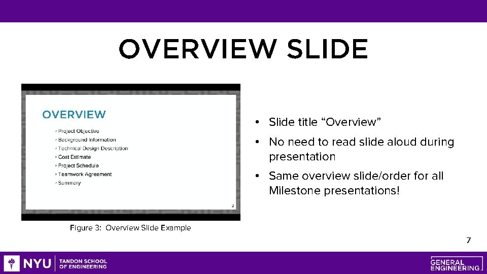 OVERVIEW SLIDE • Slide title “Overview” • No need to read slide aloud during
