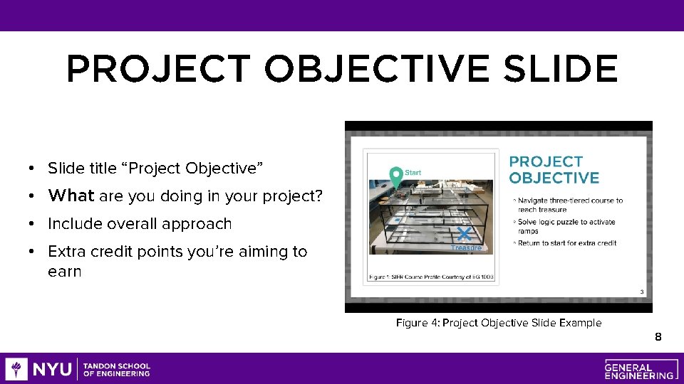 PROJECT OBJECTIVE SLIDE • Slide title “Project Objective” • What are you doing in