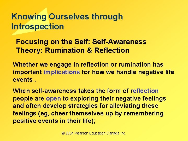 Knowing Ourselves through Introspection Focusing on the Self: Self-Awareness Theory: Rumination & Reflection Whether Knowing Ourselves through Introspection Focusing on the Self: Self-Awareness Theory: Rumination & Reflection Whether