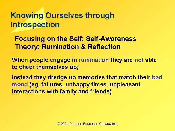 Knowing Ourselves through Introspection Focusing on the Self: Self-Awareness Theory: Rumination & Reflection When Knowing Ourselves through Introspection Focusing on the Self: Self-Awareness Theory: Rumination & Reflection When