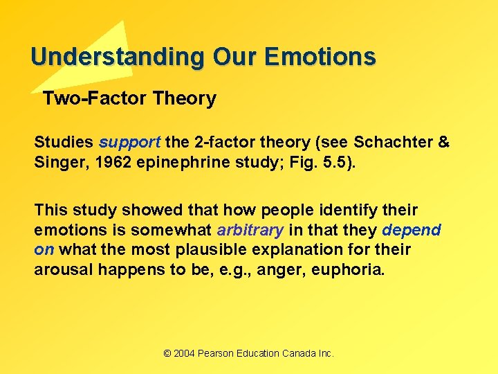 Understanding Our Emotions Two-Factor Theory Studies support the 2 -factor theory (see Schachter & Understanding Our Emotions Two-Factor Theory Studies support the 2 -factor theory (see Schachter &