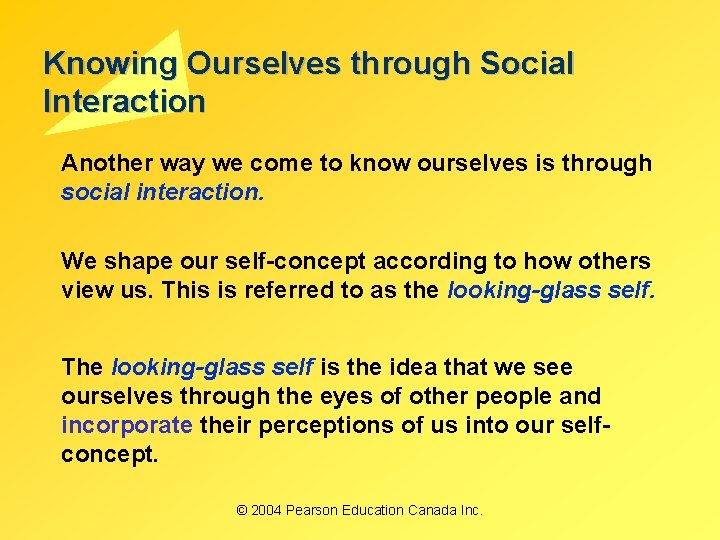 Knowing Ourselves through Social Interaction Another way we come to know ourselves is through Knowing Ourselves through Social Interaction Another way we come to know ourselves is through